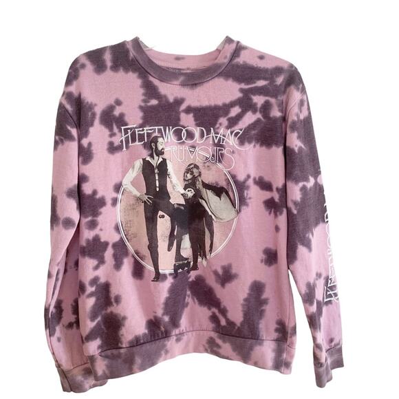 Fleetwood Mac Purple Tie Dye Rumours Graphic Sweatshirt Small - Picture 2 of 6